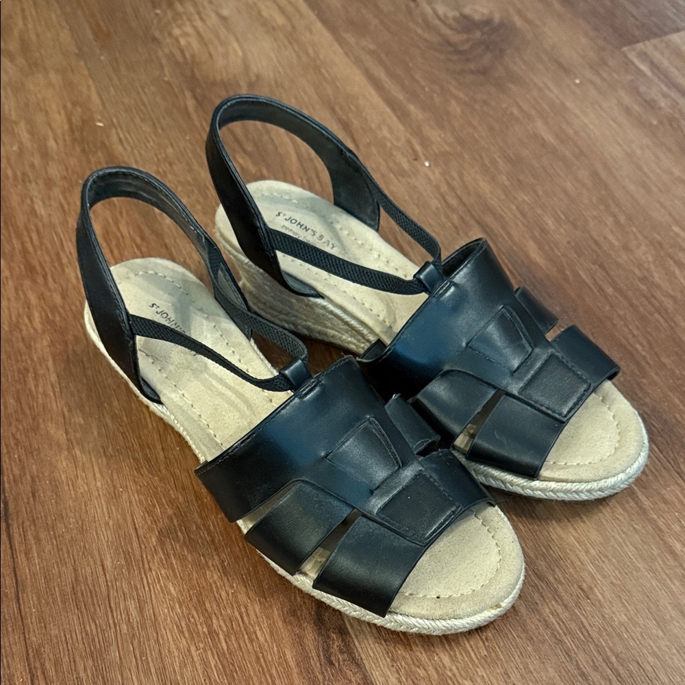 St. John's Bay Black Espadrille Sandals